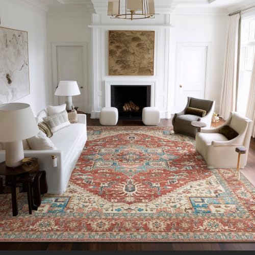 Machine Washable Rugs for Living Room: 9x12 Area Rugs for Bedroom by NoiFamo
