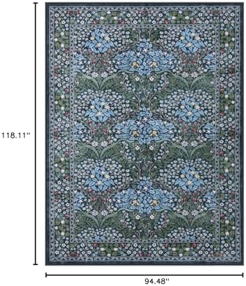 Lahome Floral Washable Rugs 8x10, Soft 8x10 Area Rugs for Living Room - Image 2