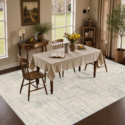 6x9 Area Rugs Living Room: Washable Vintage Floral Rug for Bedroom - Image 3