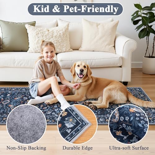 HEBE Hallway Runner Rug 2'x8', Washable Non Slip Kitchen Rug Runner - Image 6