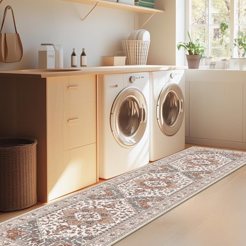 Yamaziot Washable Runner Rug, 2x8 Non-Slip Boho Vintage Hallway Kitchen Rug - Image 7