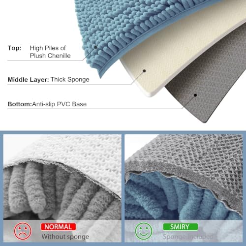 Smiry Bathroom Rugs 96X36, Luxury Chenille Extra Soft Absorbent Bath Mat - Image 5