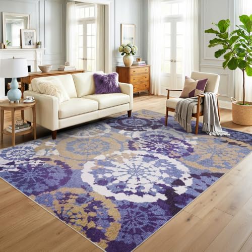 Boho 4x6 Area Rugs for Bedroom, Washable Non-Slip Modern Abstract Rug - Image 6