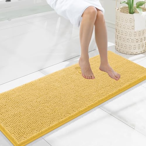 Smiry Bathroom Rugs 47X17, Luxury Chenille Extra Soft Absorbent Bath Mat by Smiry
