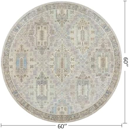 Vintage Persian Pattern 5 Round Area Rug for Living Room Bedroom Reading Nook - Image 2