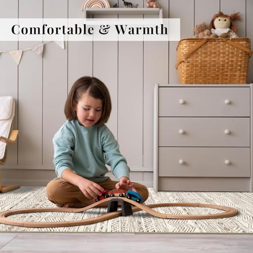Ksrau 3x20 Runner Rug Washable Moroccan: Non Slip Hallway Floor Mat Beige - Image 3