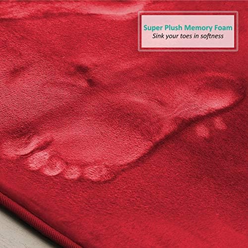 Clara Clark Bathroom Rugs, Velvet Memory Foam Bath Mat, Non-Slip Bath Rugs, Machine Wash, Dries Quickly, Ultra Soft Plush Bath Mats for Bathroom, - Image 6