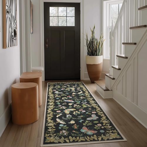 Washable Runners for Hallways Kitchen Rugs: 2'x6' Runner Rug Stain Resistant Non Slip Low Pile Soft Carpet Runners for Hallways Indoor Entryway Kitchen Laundry Room Bedroom Bedside Farmhouse - Image 2