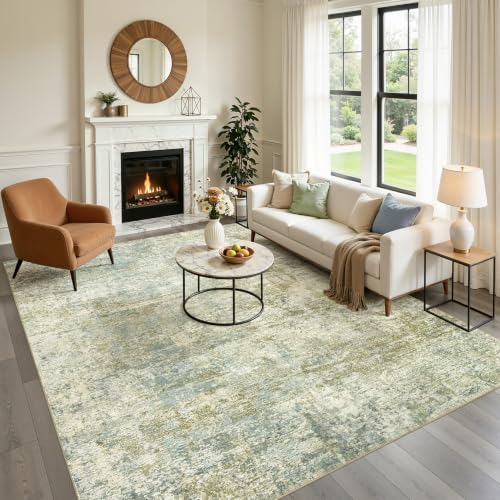 kakania Washable 8x10 Area Rug for Living Room: Abstract Modern Home Decor - Image 7