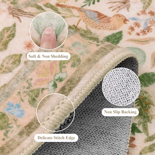 HEBE Boho Kitchen Rugs Set of 3, Non Slip Washable Kitchen Mats for Floor - Image 5