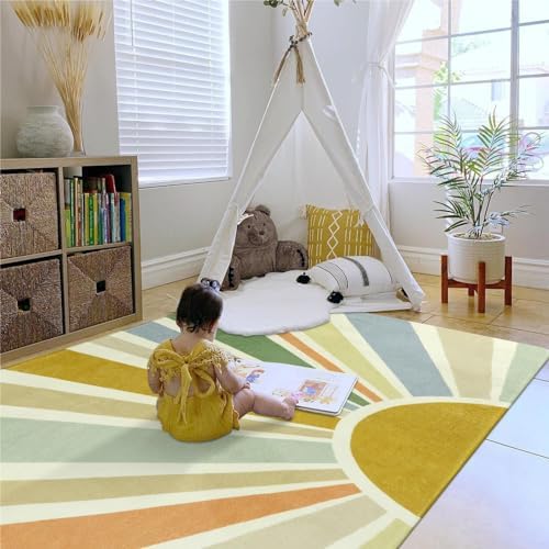 STARUIA Boho 5'x7' Area Rug, Washable Kids Rug for Playroom Classroom Dorm - Image 7
