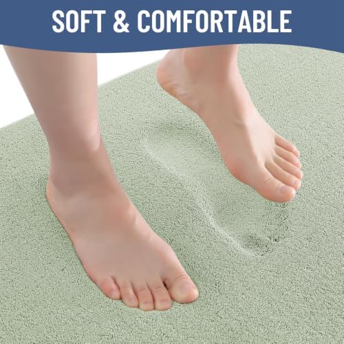 Smiry Memory Foam Bath Mat 44x32, Extra Soft Absorbent Bathroom Rugs - Image 3