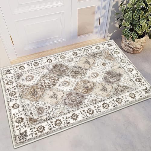 HEBE Indoor Door Mat 2'x3', Washable Welcome Mat for Front Door Entrance by HEBE