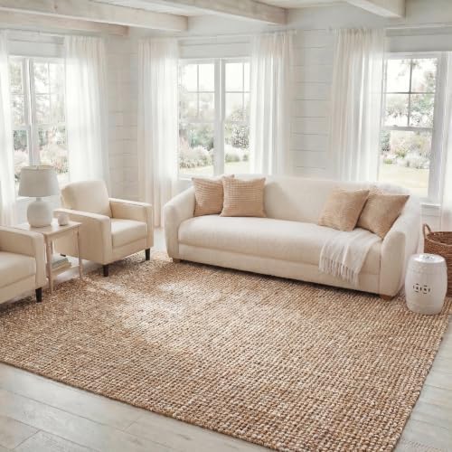SAFAVIEH Natural Fiber Area Rug 8x10, Jute Knotted Large Natural NF447N by Unknown