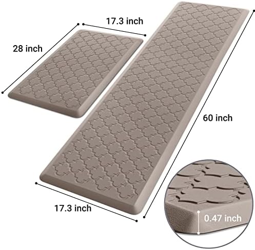 Kitchen Mat 2 PCS Cushioned Anti-Fatigue Floor Mat Standing Mat for Kitchen - Image 2