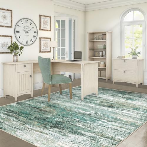 XLUEZ 6x9 Area Rugs for Living Room, Washable Modern Abstract Large Area Rug Neutral Soft Non Slip Kids Rug Stain Resistant Indoor Carpet for Bedroom Nursery Dining Room Playroom(Green, 6'x9') - Image 6