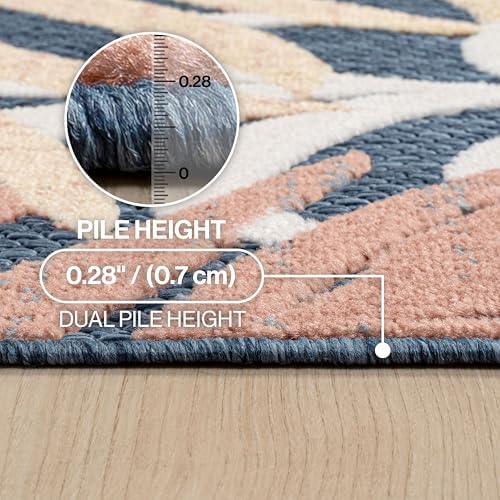 JONATHAN Y Tropics Palm Leaves Indoor Outdoor Area Rug 8x10 Dark Blue/Multi - Image 6