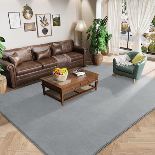 Amearea Large Area Rugs for Bedroom Living Room, 8x10 Grey Memory Foam Rug by AmeareaDirect