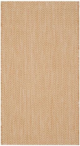 SAFAVIEH Outdoor Square Rug 6'7" - Courtyard Collection - Coastal Design, Natural & Cream, Durable & Easy Cleaning, Ideal for Patio, Entryway, Mudroom, Backyard (CY8022-03012) by Unknown