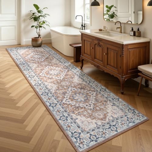 Lofus 3x10 Hallway Kitchen Washable Runner Rug, Entry Long Carpet Brown - Image 4
