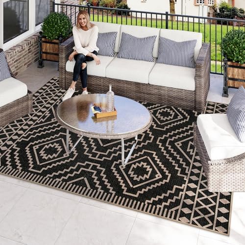 Lahome Moroccan 6x9 Rug for Living Room, Easy Jute Indoor Outdoor Rug - Image 2