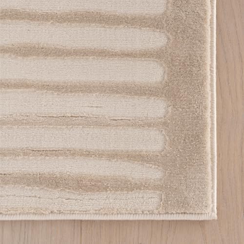 nuLOOM Kailani Cream Geometric Washable Area Rug, 7' x 9' - Image 4
