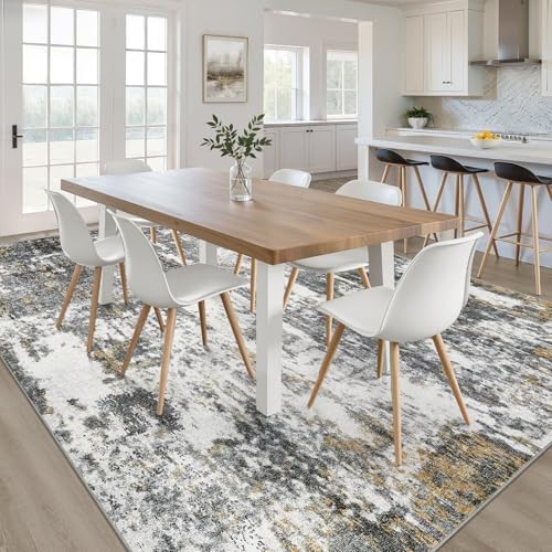 LOONGRUG 6x9 Area Rug Washable Neutral Moder Living Roomn Rug Black White - Image 5
