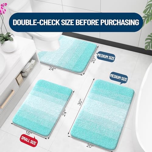 OLANLY Bathroom Runner Rug 45x27, Extra Soft Absorbent Microfiber Bath Rugs - Image 2