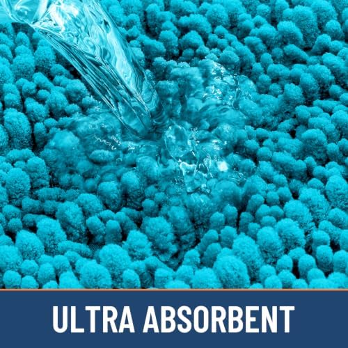 Smiry Bathroom Rugs 30X20, Extra Soft Rubber Backing Chenille Bath Mats - Image 5