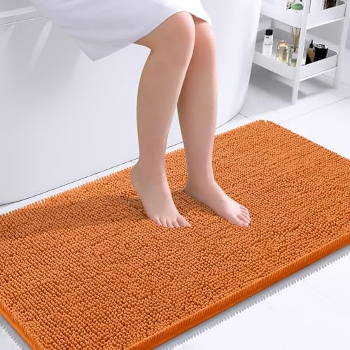 OLANLY Bathroom Runner Rugs 40x24, Extra Soft Absorbent Chenille Bath Rugs by OLANLY