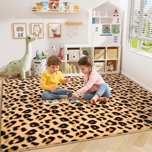 Amearea Soft Leopard Rugs for Bedroom Living Room, 4x6 Cheetah Print Rug - Image 4