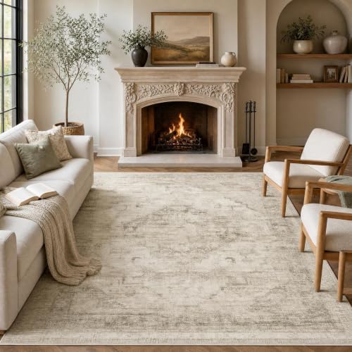 Garvee Beige Boho 6x9 Area Rug for Bedroom Living Room - Image 2