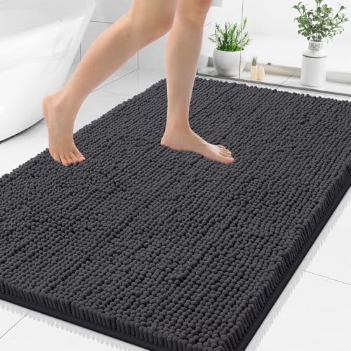Smiry Bathroom Rugs 50X30, Luxury Chenille Extra Soft Absorbent Bath Mat by Smiry