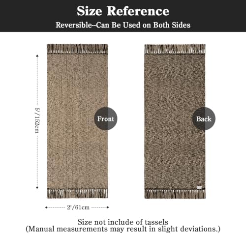 Collive Bathroom Runner Rug, 2' x 5' Modern Farmhouse Kitchen Carpet - Image 2