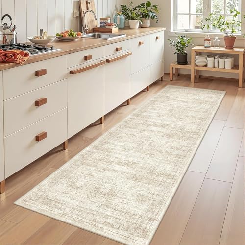 2x8 Runner Rug Non Slip,Washable Hallway Runner Rug,Beige - Image 4