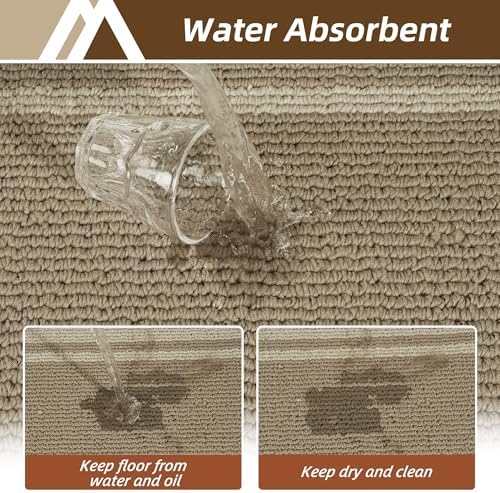 COSY HOMEER Kitchen Rugs Sets of 2 Non-Slip Washable,20"x30"+20"x48" - Image 5