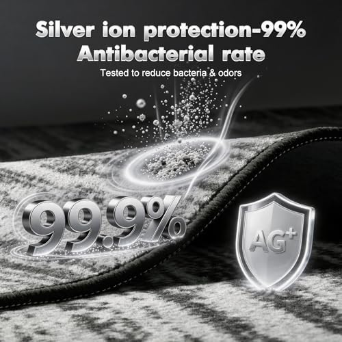 LIANLAM 2x3 Silver Infused Self-Cleaning Rug for Kitchen (2x3,Black) - Image 3
