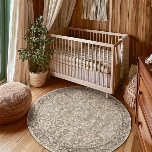 Machine Washable Rugs for Living Room: 4x4 Area Rugs for Bedroom - Image 5