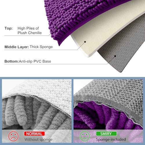 Smiry Toilet Rugs U-Shaped 24x20, Extra Soft Absorbent Contoured Bath Mat - Image 5