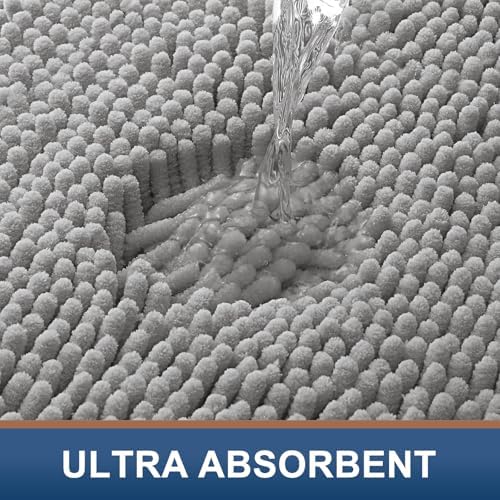 Smiry Bathroom Rugs 36X24, Luxury Chenille Extra Soft Absorbent Bath Mat - Image 5