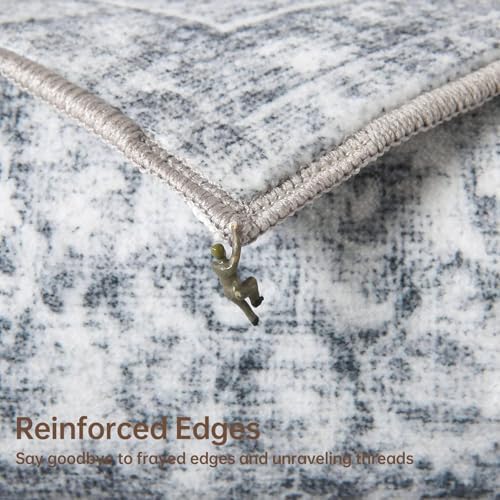 Sasttie 5x7 Area Rugs, Ultra-Soft Washable Rug for Living Room, Light Grey - Image 5
