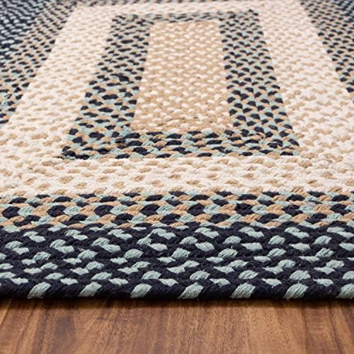 Super Area Rugs 20x30 Farmhouse Braided Rug - Natural Soft Cotton Carpet for Bathroom, Kitchen, Doorway - Primitive Country Woven Rug - Blue/Cream/Ivory - Image 6