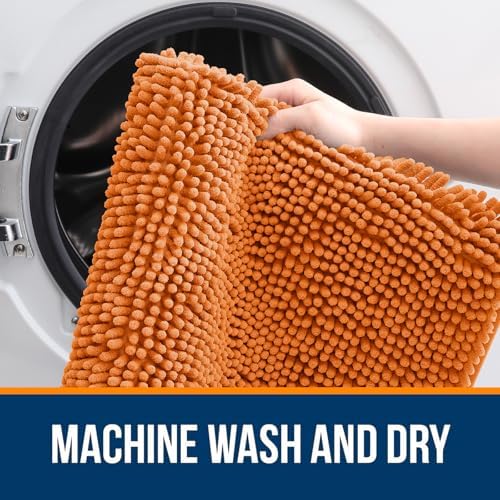 OLANLY Bathroom Rugs 35x24, Extra Soft Absorbent Chenille Bath Rugs - Image 5