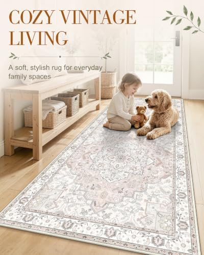 OLANLY 5x7 Washable Area Rugs, Soft Non Slip Carpet for Bedroom Living Room - Image 3