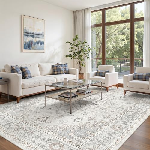 befbee 8x10 Area Rugs for Living Room, Washable Vintage Non Slip Rug - Image 7