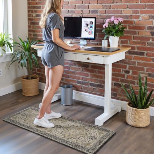 GENIMO Anti Fatigue Kitchen Mats for Floor 2PCS, Standing Rugs,Gold Black - Image 6