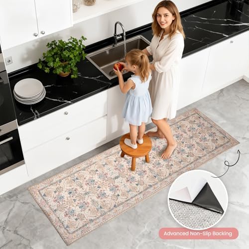 Kitchen Rug Set 3Pcs, Boho Rug Sets Non Slip Washable for Floor Thick Farmhouse Kitchen Decor Runner Rugs for Kitchen, Entryway，Laundry, Hallways 20''x32''+20''x48''+20''x59 - Image 5