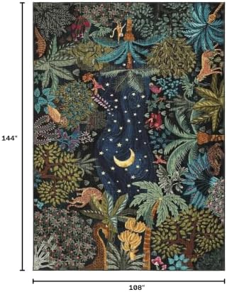 GarveeHome Large Area Rugs 9x12 for Living Room, Jungle Animal Washable Rug Soft Non Slip Backing Floor Mat Carpet Indoor Thin Accent Rug for Bedroom Dining Room Playroom Nursery Home Decor - Image 2