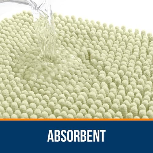 OLANLY Bathroom Runner Rugs 70x24, Extra Soft Absorbent Chenille Bath Rugs - Image 4