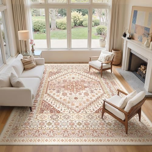zesthome 8x10 Area Rugs for Living Room,Large Washable Rug,Red - Image 4